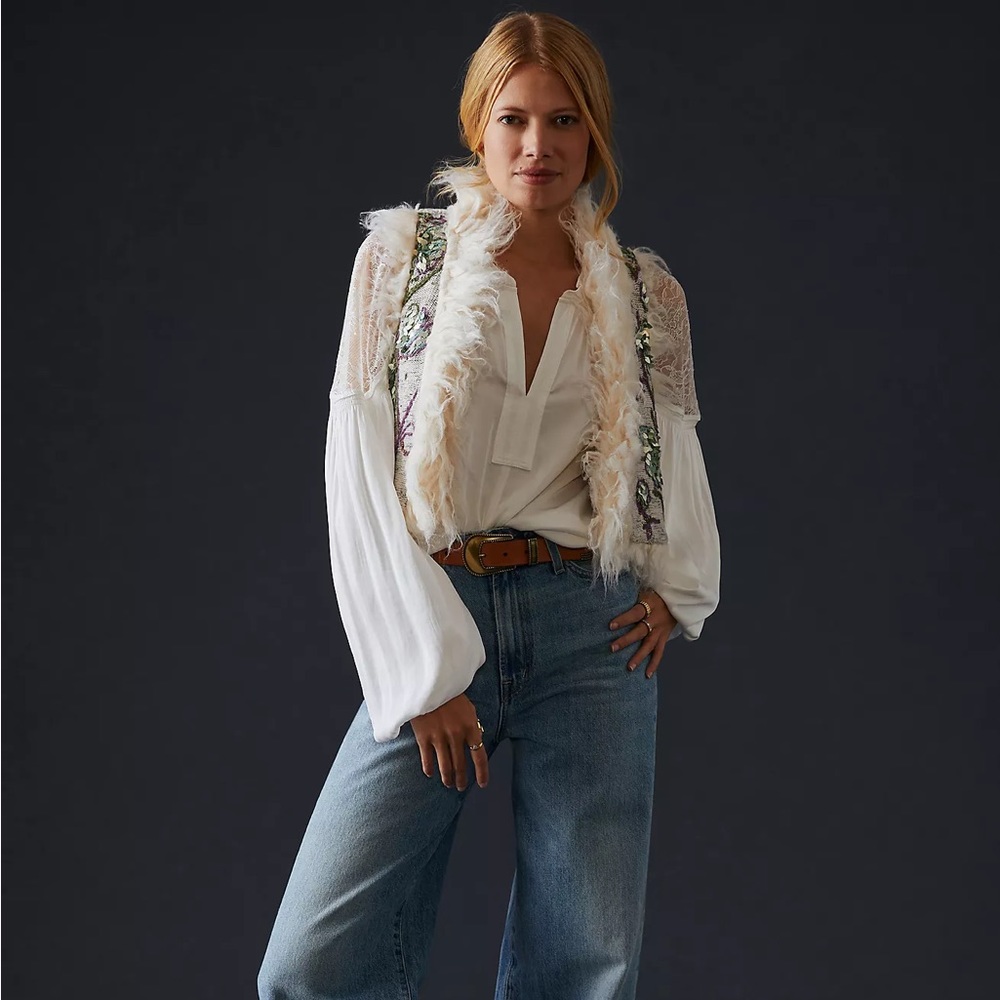Anthropologie embellished vest
